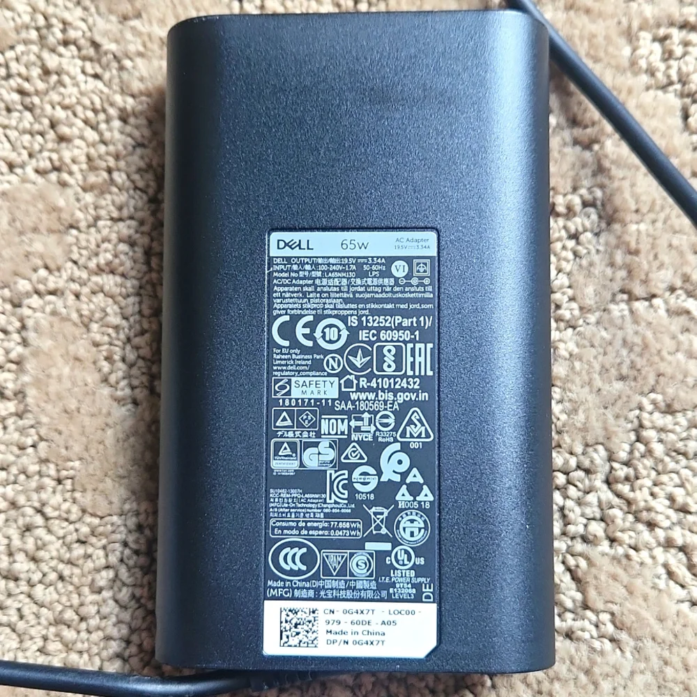 Dell AC/DC Power Adapter Supply Cord Charger JU012 Family Model DA130PE1…